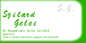szilard gelei business card