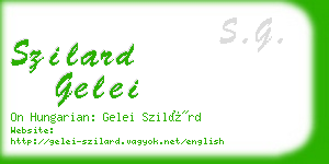 szilard gelei business card